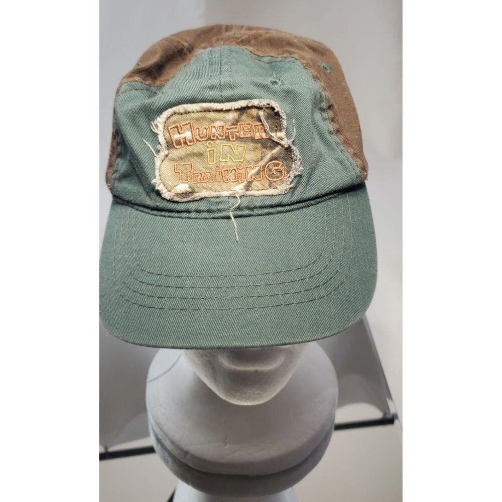 Signature Hunter In Training Boys Baseball Cap Hat Green and Brown Adjustable
